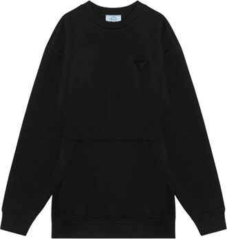 Prada Korte Zwarte Jurk - Dames - Sweatshirts - Zwart - S - Hoodies & sweatvesten