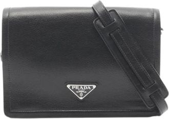Prada Pre-owned Vintage Schoudertas - Dames - Vintage Schoudertas - Zwart - ONE Size - Leer - Vintage