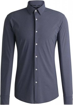 HUGO BOSS P-Hank-S-Kent-C1 Shirt - Heren - Zakelijke Overhemden - Blauw - S - Overhemden