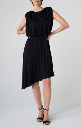 Liverpool L.A. Asymmetrical Hem Sleeveless Knit Dress in Black at Nordstrom, Size X-Large