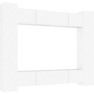 vidaXL Vidaxl - 8 Piece tv Cabinet Set White Engineered Wood