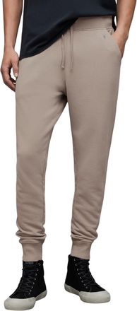 AllSaints All Saints Raven Mens Slim Fit Sweatpants Fleece Bottoms Casual Cuffed Cotton - Beige - Size X-Large