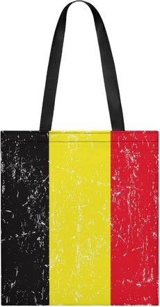 Generic Belgian Flag Womens Tote Casual Shopping Bag Lightweight Shoulder Bags Hobos Handbag for Work Travel Daily 35x40cm