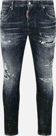 Dsquared2 Mens Dsquared2 Black Rocky Mountains Wash Skater Jeans - Navy - Size: 34/32