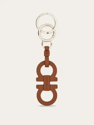 Ferragamo Uomo Portachiavi Gancini Marrone