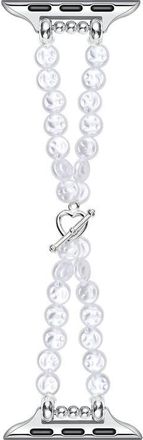 Posh Tech Eloise Imitation Pearl Apple Watch Bracelet Watchband in White at Nordstrom, Size 38 Mm