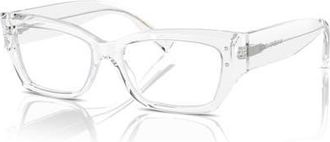Dolce & Gabbana 53mm Rectangle optical glasses in Transparent at Nordstrom