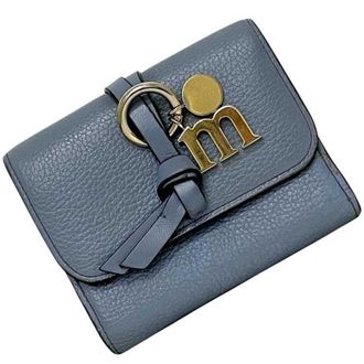 Chlo&eacute; Blue Light Blue Leather Wallet (Tri-Fold) (Pre-Owned)