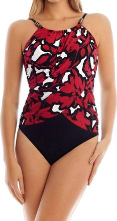 Magic Suit By Miraclesuit High Neck Underwire One Piece Swimsuit In Mag Wild Flower