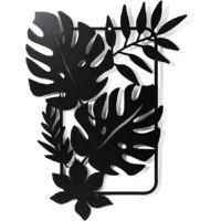 OEM Decoraci&oacute;n De Pared Met&aacute;lica Con Forma De Hoja De Palma, Decoraci&oacute;n Colgante Negra, Arte De Pared Con Silueta De Hojas Tropicales Para El Hogar, Dormi