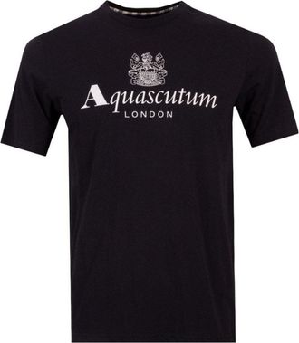 Aquascutum Active Big Logo Zwart T-shirt