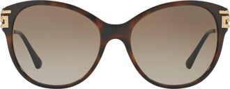 Versace 57mm Gradient Cat Eye Sunglasses in Havana/light/dark Brown Gradient at Nordstrom