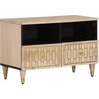 vidaXL Vidaxl - Mobile Porta tv 70x33x46 cm in Legno Massello di Mango