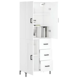 Berkfield Home Highboard White 69.5x34x180 cm Engineered Wood