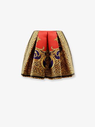 Versace Gonna Cheetah Barocco in duchesse di seta - VERSACE - gender_Woman