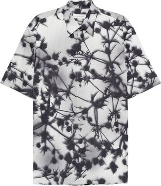Dries Van Noten Floral Short Sleeve Shirt - Heren - Korte mouwen Overhemden - Zwart - S - Overhemden