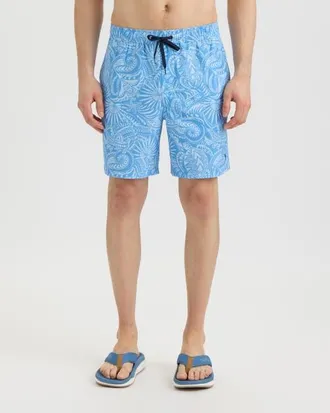 Salt Life Sandbar Sunday Allover Printed Shorts in Chambray at Nordstrom, Size Xx-Large