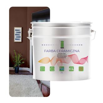 OEM Pintura Cer&aacute;mica Para Paredes, Lavable, Marr&oacute;n, 2 L, Resistente A Las Manchas