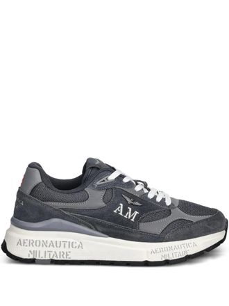 Aeronautica logo-lettering sneakers - Grigio