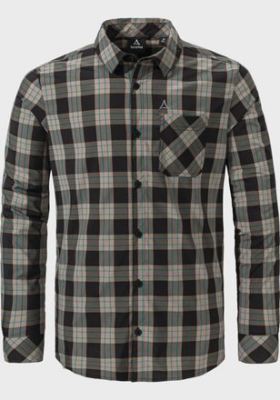 Sch&ouml;ffel Outdoorhemd SCH&Ouml;FFEL Shirt Sobra M, Herren, Gr. 50, Normalgr&ouml;ssen, grau (9830, grau), Oberstoff : 92% Nylon 8% Elasthan, V-Ausschnitt, Hemden Outdoorh