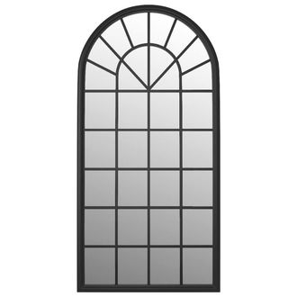 Berkfield Home Mirror Black 90x45 cm Iron for Indoor Use