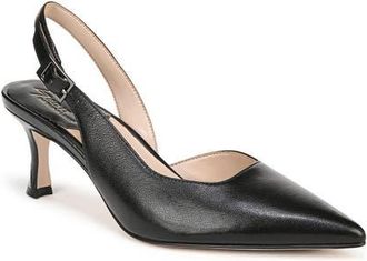 Naturalizer Felicia Slingback Pointed Toe Pump in Black Leather at Nordstrom, Size 8.5