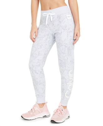 Calvin Klein Womens Snake Print Logo Joggers In Spray Combo