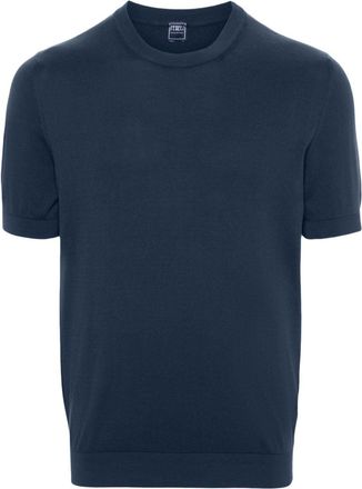 Fedeli fine-knit T-shirt - men - Cotton - 54 - Blue