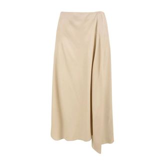 Aspesi Rokken, Dames, Beige, S, Katoen, Midi Rok