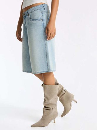 Bershka stivaletti con tacchetti a spillo beige-Neutro