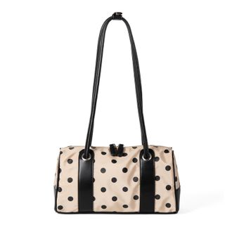 Generic Pufei Polka Dot Underarm Bag Versatile Shoulder Bag Stylish Pillow Handbag (Beige)