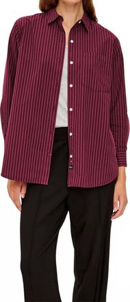 Rails Elsa Shirt In Mulberry Stripe