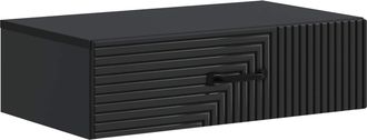 vidaXL Mesa Lateral Montada En La Pared 59 X 34,5 X 17 Cm Negro Vidaxl
