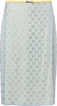 Gucci Rok - Dames - Midirokken - Blauw - M - Rokken