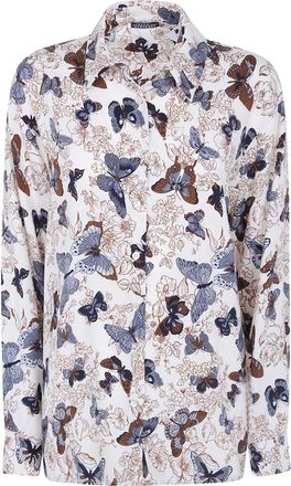 Laura Urbinati Shirt Butterfly Print Butterfly Print Oversized Shirt