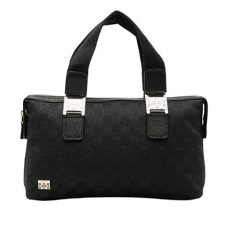 Gucci Pre-owned Handbags, female, Black, Size: ONE SIZE Pre-owned Vintage Canvas Handbag