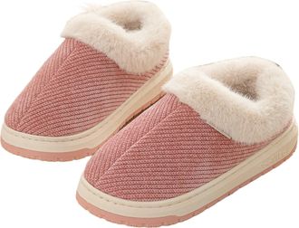 Generic Womens Slippers Casual Memory Foam Plush Fleece Lined Closed Toe Anti-Slide Home Slippers for Ladies Indoor House