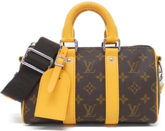 Louis Vuitton Marron Saffron Yellow Coated Canvas Boston Bag (Pre-Owned)