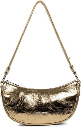 Lancaster Mode FIrenze Halve Maan Rits Tas - Dames - Schoudertassen - Oranje - ONE Size - Leer - Tassen