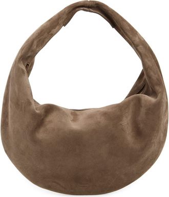 Khaite Medium Olivia Suede Hobo Bag in Toffee at Nordstrom