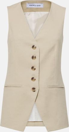 Veronica Beard Liff linen-blend vest