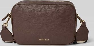 Coccinelle Handtasche mit Label-Applikation Modell TEBE in Dunkelbraun, Größe 1