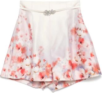 Zimmermann Rode Shorts met Afneembare Riem - Dames - Bermuda - Veelkleurig - S - Korte Broeken