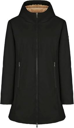 Canadian hooded zip-up coat - women - Fabric - 46 - Black