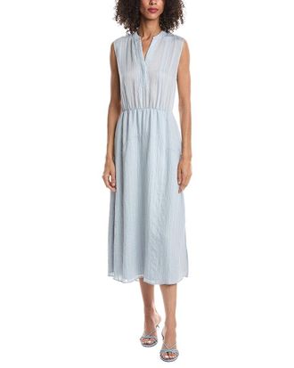 Vince Drapey Stripe Tiered Maxi Dress