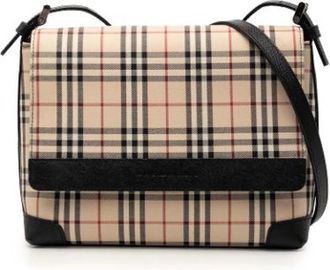 Burberry Pre-owned Canvas Crossbody Bag - Dames - Vintage Schoudertas - Beige - ONE Size - Vintage