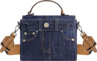 True Religion Jean Pocket Mini Flap in Dark Navy at Nordstrom