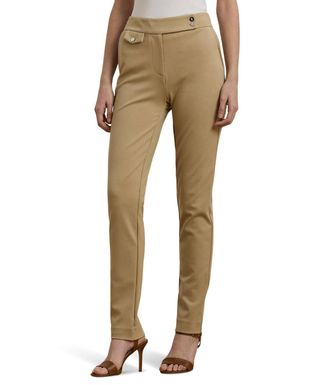 Ralph Lauren Ponte Tailored Ankle Pants In Birch Tan