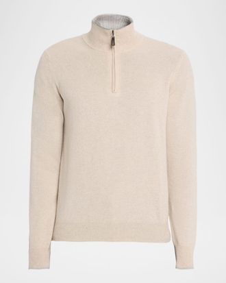 Neiman Marcus Men & apos;s Recycled Cashmere Full-Zip Sweater