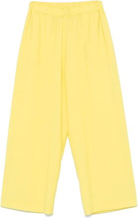 Fabiana Filippi Pantaloni a palazzo crop - Giallo